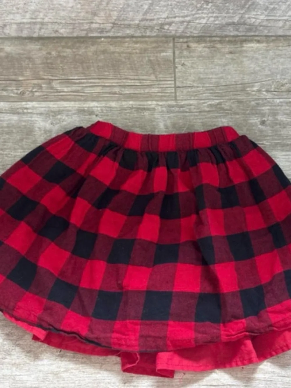 Tommy Bahama Red and Black Buffalo Plaid Skater Skirt